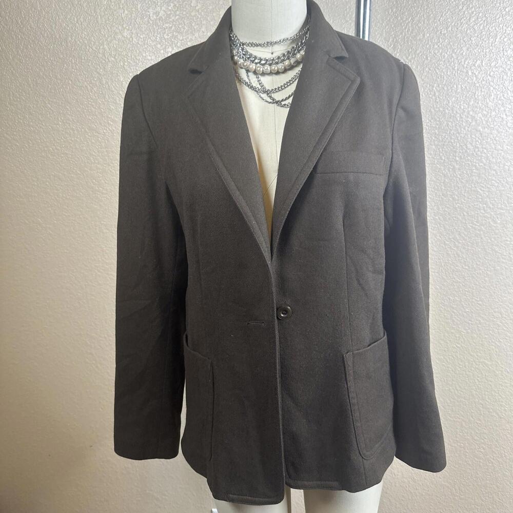 Neiman Marcus  Exclusive  Women’s 100% Wool Brown Blazer‎ Size 12